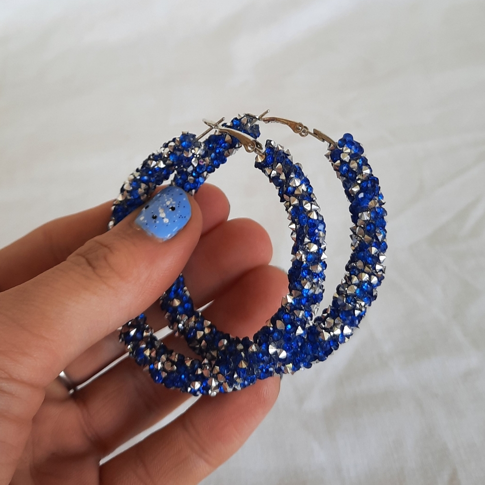 Glitzy Hoop Earrings